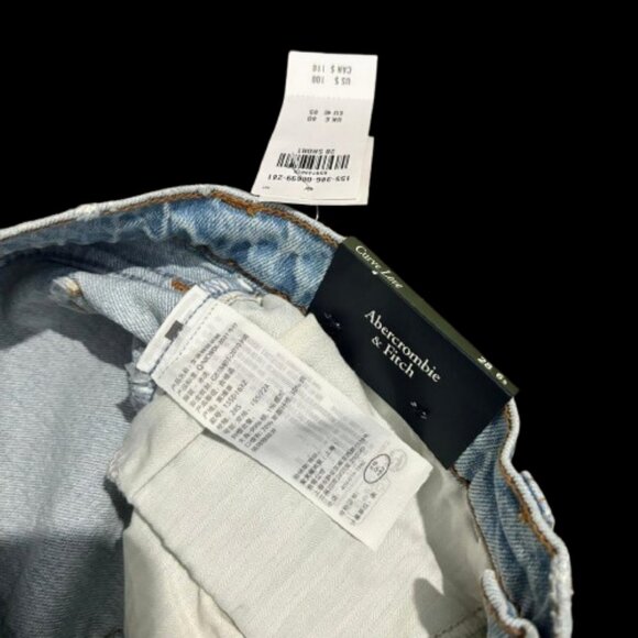 NWT Abercrombie & Fitch The 90"s Straight Mid Rise Curve Love Size 28 6 Short - Picture 14 of 16